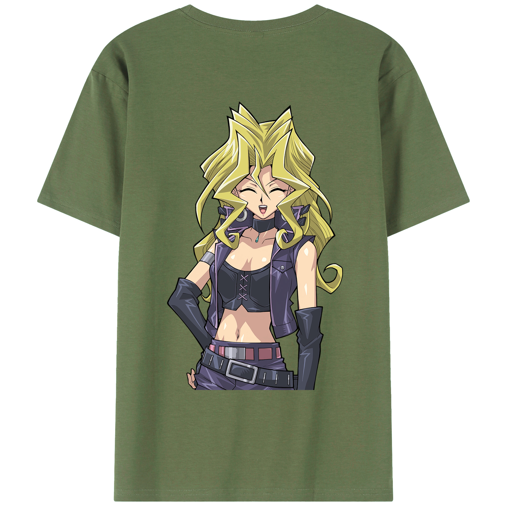 （画像用） 遊☆戯☆王 Yu-Gi-Oh! 綿100％ メンズ半袖Tシャツ（バックプリント） 通気性
